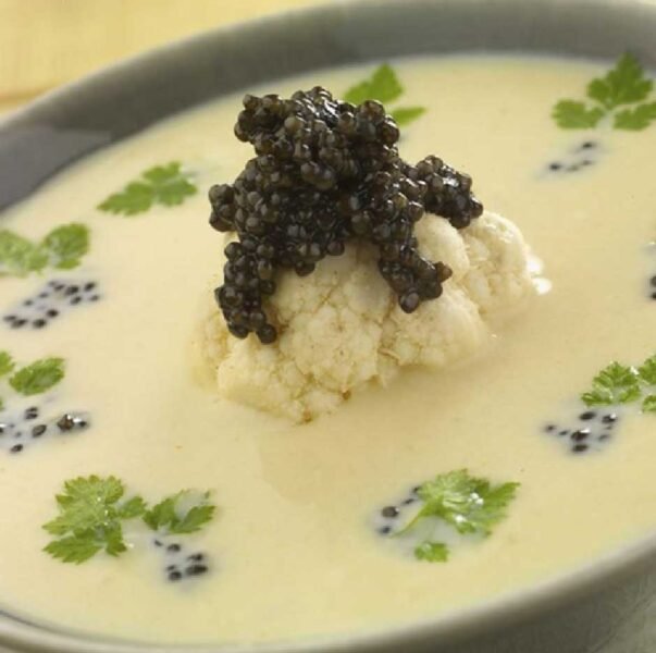 Cauliflower Cream Soup with Caviar