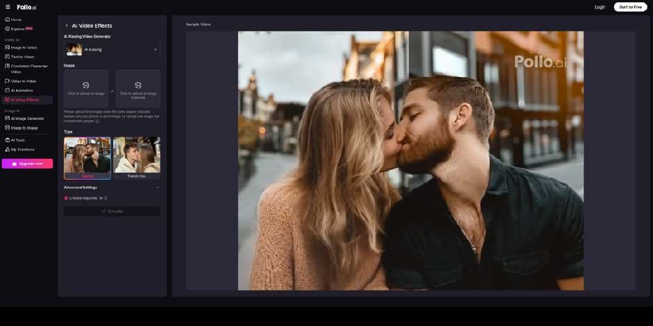 How to Create Kissing Videos Using Pollo.ai’s AI Kissing Generator for Free