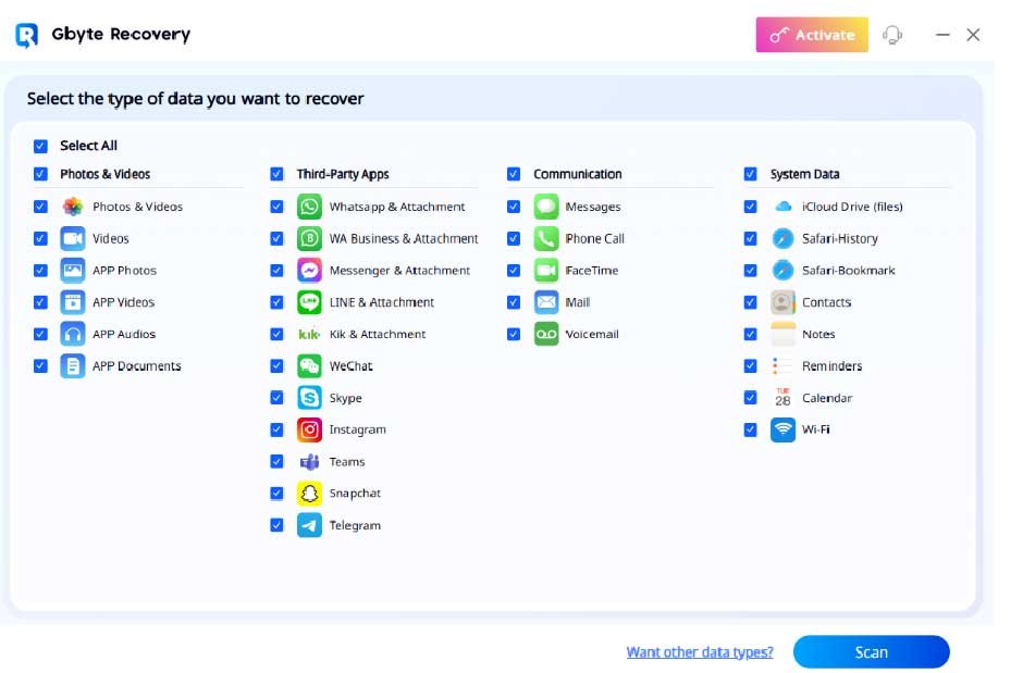 Step 2 : Select File Types